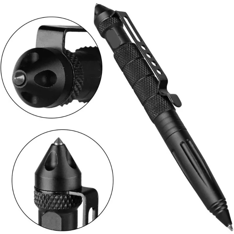 Tactical Pen Tool - 軍事戦術ペン緊急ガラスブレーカーペン多機能アルミ合金アウトドアキャンプセキュリティサバイバルツール