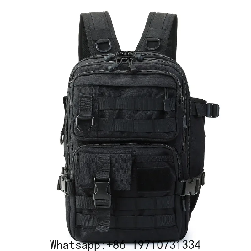 Outdoor Hunting And Fishing - 1000D防水バックパックタックル収納バッグ、ダブルショルダースリングバッグ、アウトドアフィッシング、ハンティング、ハイキング用