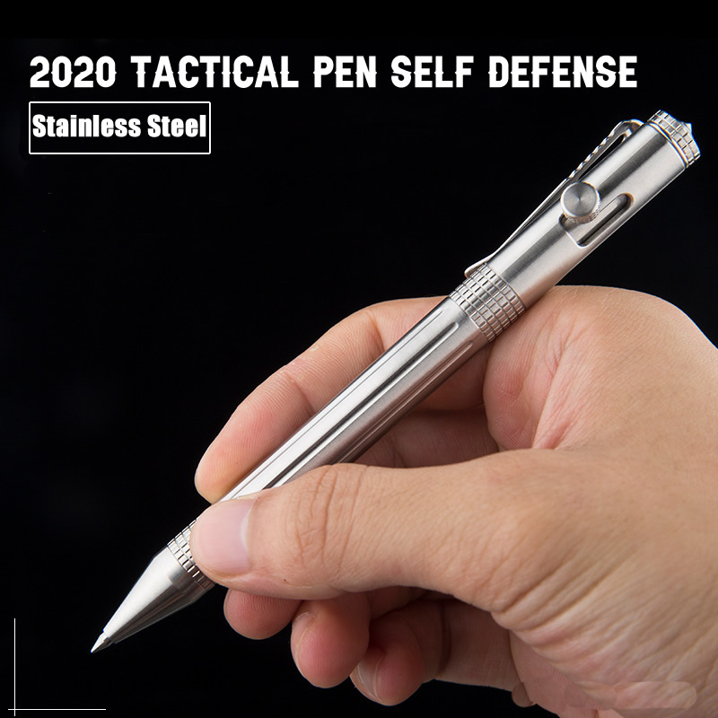 Tactical Pen Tool - 新しい自己防衛ステンレス鋼戦術ペンボルトスイッチ緊急ガラスブレーカー屋外サバイバルプロテクター EDC ツールギフト