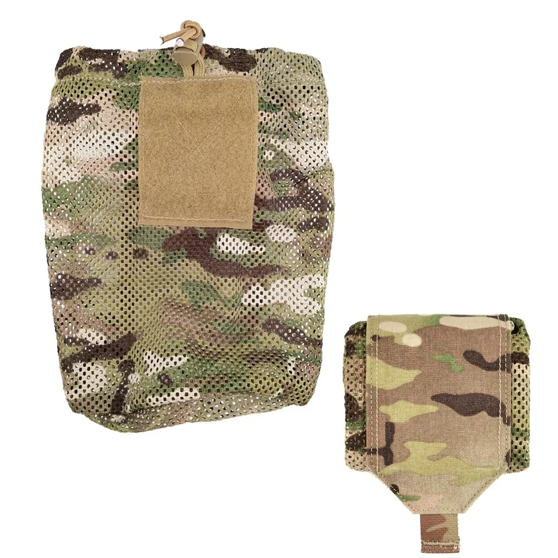 Outdoor Hunting Magazines - タクティカルメッシュダンプポーチ ミニ折りたたみ式ネットポケット EDCマガジンポーチ アウトドアハンティングリサイクルマグバッグ 500D