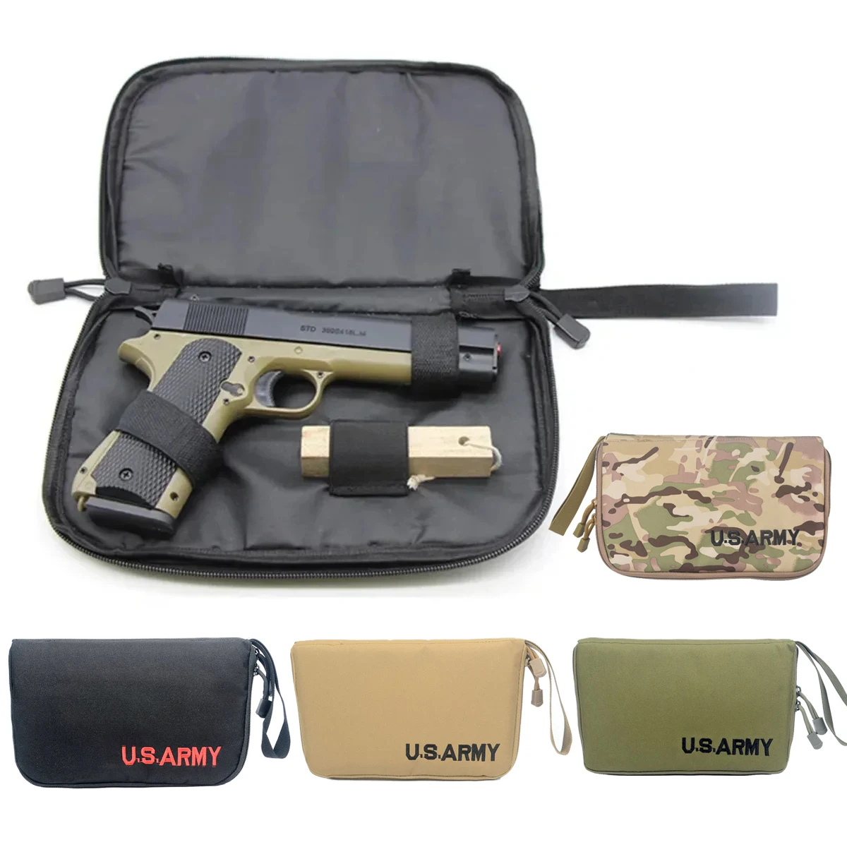 Outdoor Hunting Magazines - 隠しキャリーハンドガンケースポータブルピストルバッグフィット 1911 G17 G19 マガジンポーチ屋外狩猟保護ガンホルスター