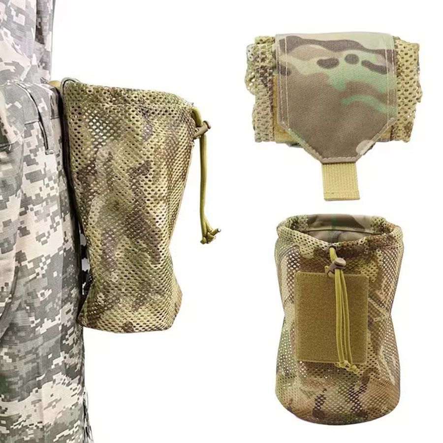 Outdoor Hunting Magazines - ナイロン製新型ロールアップメッシュダンプポーチ、マガジン収納ミニ折りたたみ式ネットポケット、EDC戦術アウトドアスポーツキャンプハンティング用