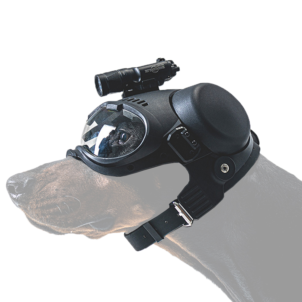 Outdoor Hunting Dogs - 戦術犬用屋外ハンティングトレーニングK9ヘルメット、大型犬パトロール犬シープドッグペット用オートバイ保護ヘルメット（ゴーグル付き）