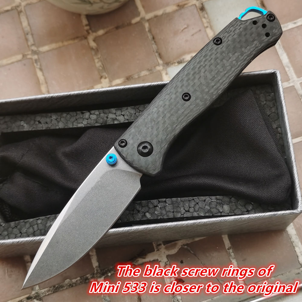 Best Hunting Outdoor Knife - Jufugle-ミニ折りたたみポケットナイフ、フォームミニナイフ、カーボンファイバーマーク、s90vベアリング、サバイバル、edcツール、キャンプ、狩猟、屋外、533、533-3、最高