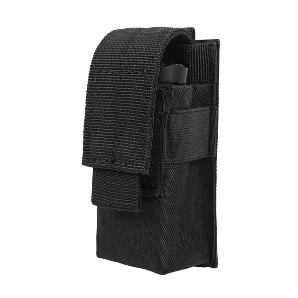 Outdoor Hunting Magazines - タクティカルモール9mmシングルマガジンポーチ、トーチホルダー、マガジンシングルマグバッグ、ナイフホルスター、M5、EDC、アウトドアハンティングウエストバッグ