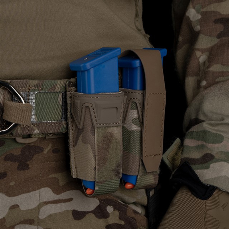Outdoor Hunting Magazines - タクティカルマグホルスター,アウトドアハンティング用のKタイプダブルマグポーチ,9mm, 45シングルマグバッグ,モール