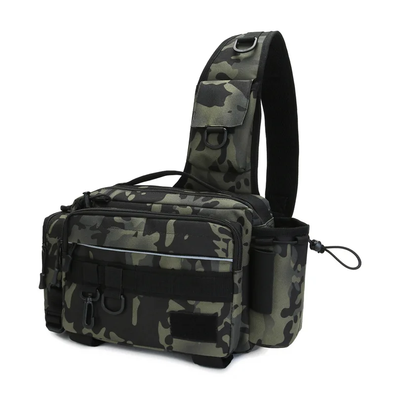 Outdoor Hunting And Fishing - 大容量の多機能ウエストバッグ,ハンティングショルダーバッグ,釣り道具バッグ,屋外釣り収納バッグ,ルヤ