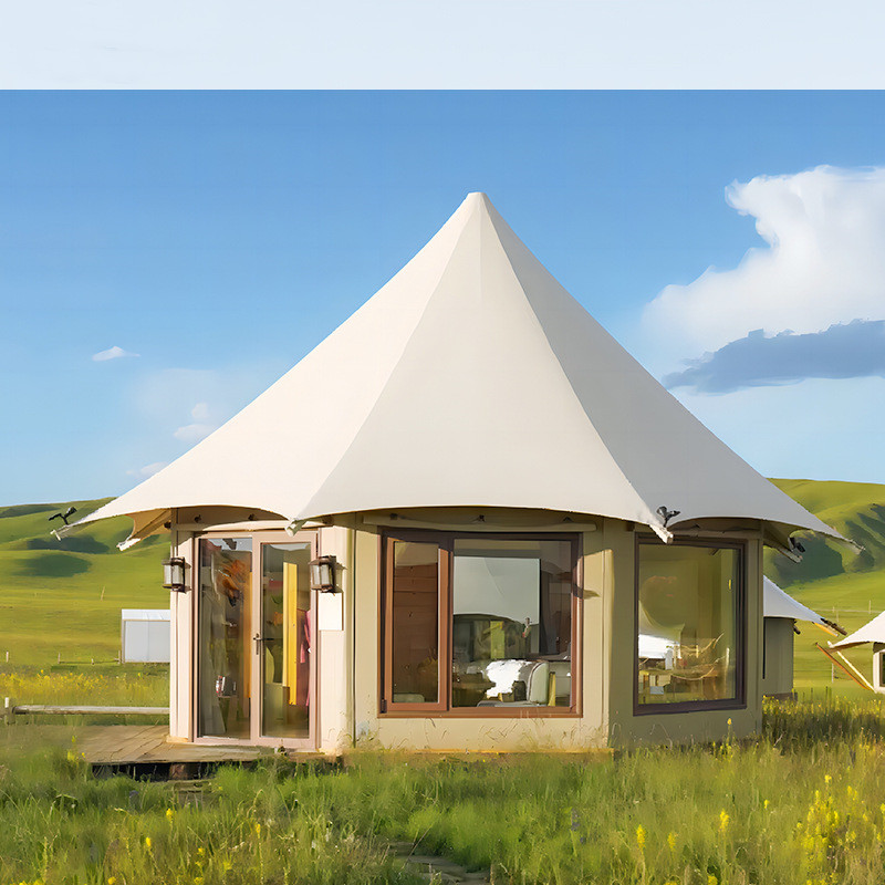 Outdoor Hunting House - 屋外耐候性高級リゾート、高級スチールフレーム、テントハウス、大家族向けハンティング、ホテルキャビンテント（バスルーム付き）