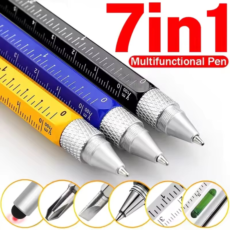 Tactical Pen Tool - 7 in 1 多機能ペン タッチスクリーンスタイラス容量性ペン ドライバー付き