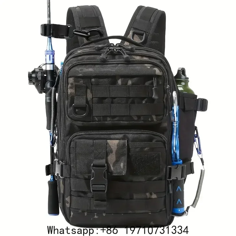 1000D防水バックパックタックル収納バッグ、ダブルショルダ - Outdoor Hunting And Fishing のレビューと価格