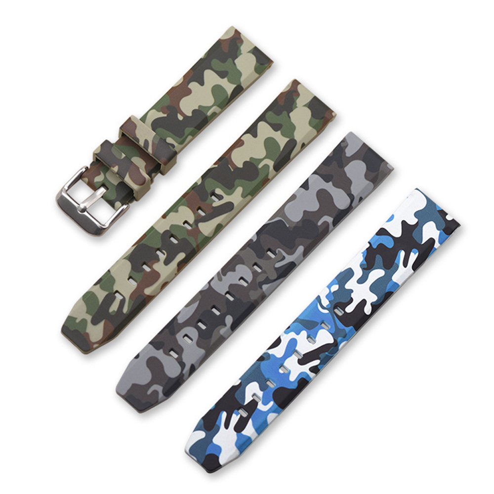 ユニバーサル迷彩シリコン時計ストラップアーミーグリーンジャン - Hunting Outdoor Watch のレビューと価格