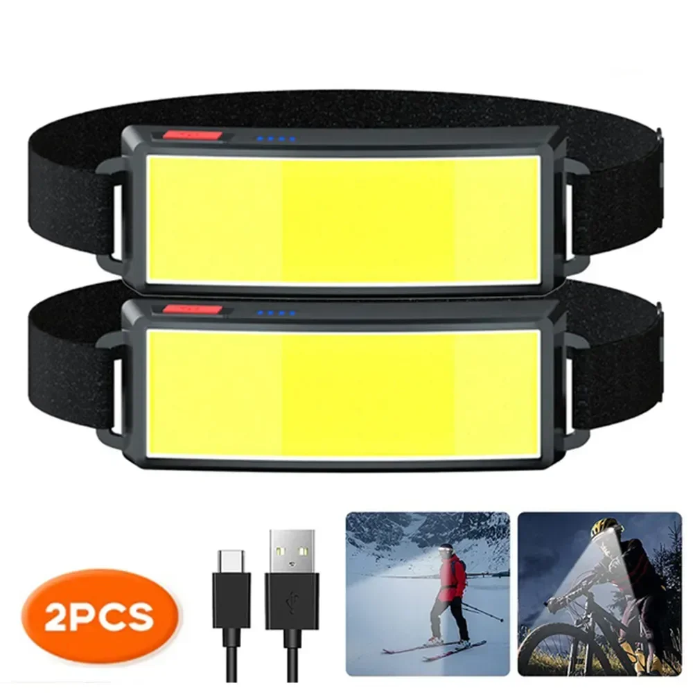 COB ポータブル LED ヘッドライト屋外ヘッドライト内蔵 - Outdoor Hunting And Fishing のレビューと価格