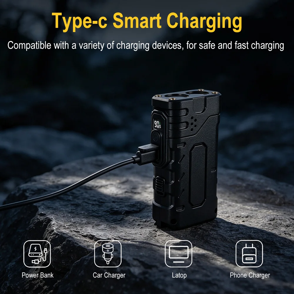BORUIiT ハンドクランク EDC LED フラッシュラ - Outdoor Hunting And Fishing のレビューと価格