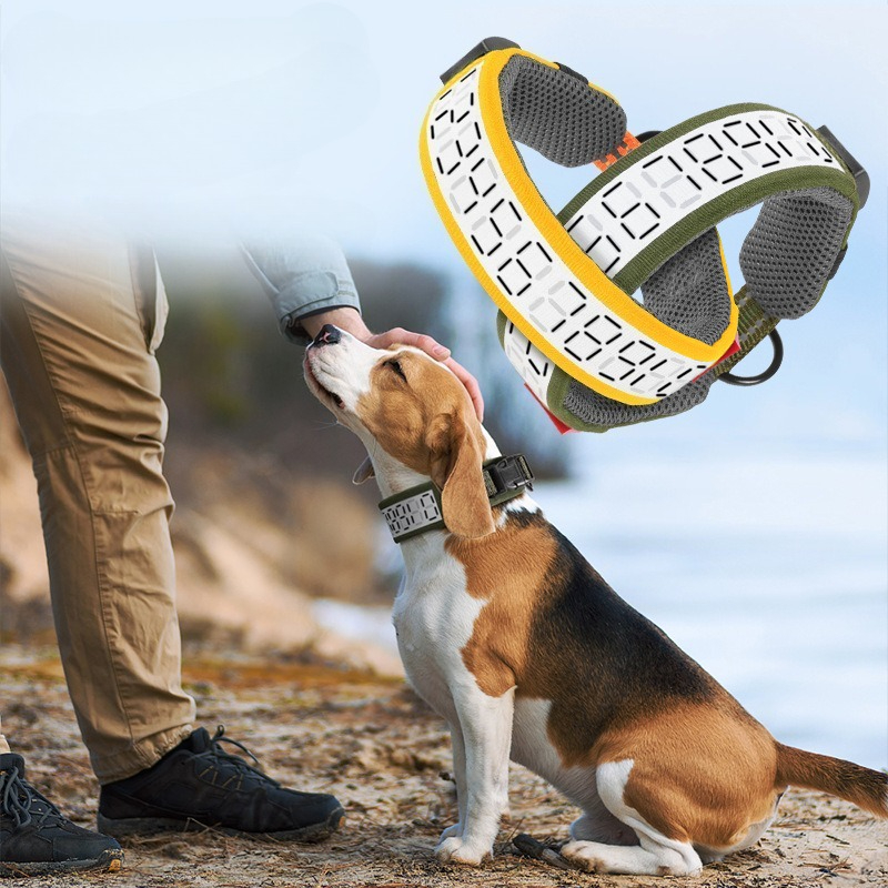 大型犬用反射機能付き屋外用犬用首輪、調節可能で窒息防止の安全 - Outdoor Hunting Dog Collar のレビューと価格