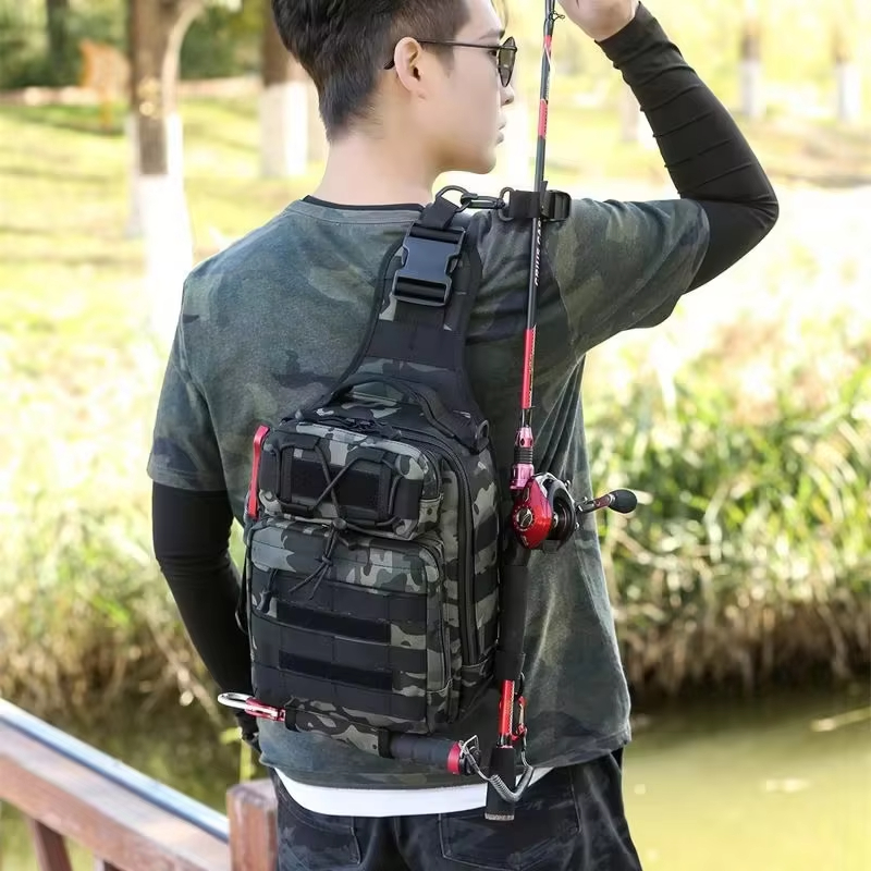 アウトドアチェストバッグ男性多機能釣具バッグスリングクロスボ - Outdoor Hunting And Fishing のレビューと価格