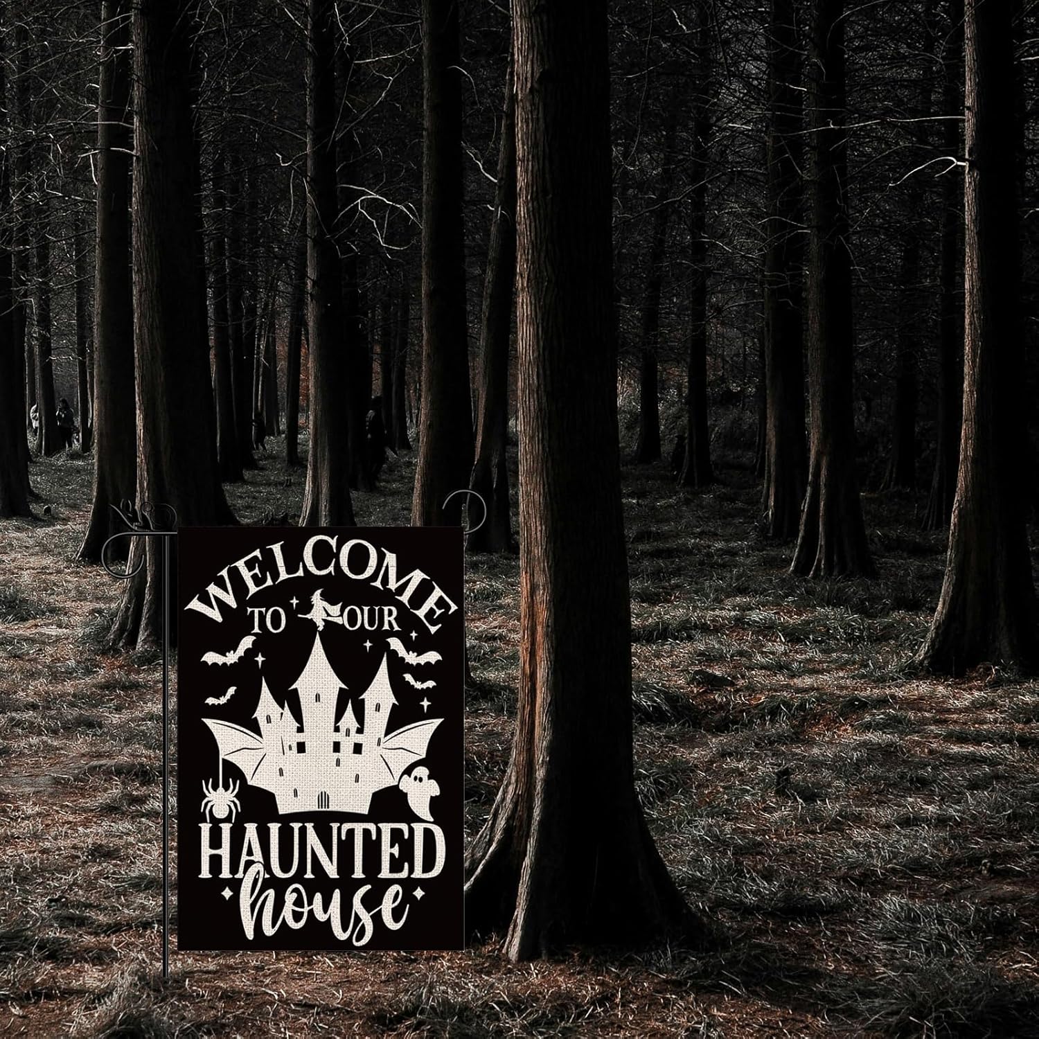 ハロウィンガーデンフラッグ 面白い「私たちの家へようこそ」の - Outdoor Hunting House のレビューと価格