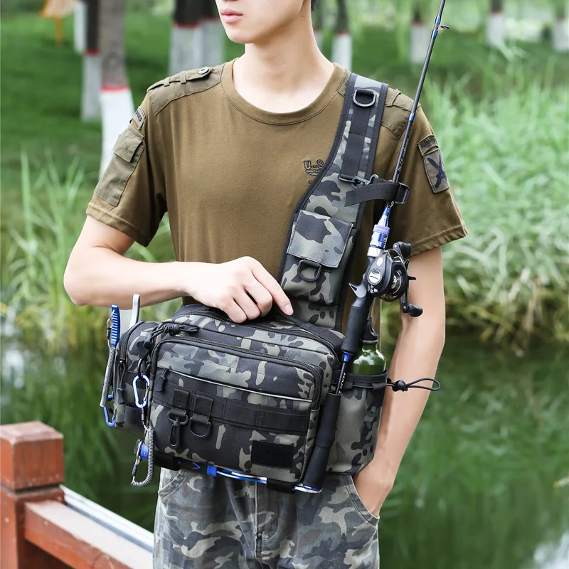 大容量の多機能ウエストバッグ,ハンティングショルダーバッグ, - Outdoor Hunting And Fishing のレビューと価格