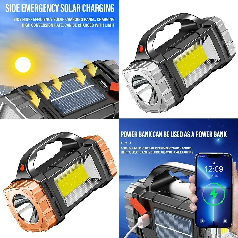 強力なハンドヘルド懐中電灯 USB 充電式トーチ超高輝度ソー - Outdoor Hunting And Fishing のレビューと価格