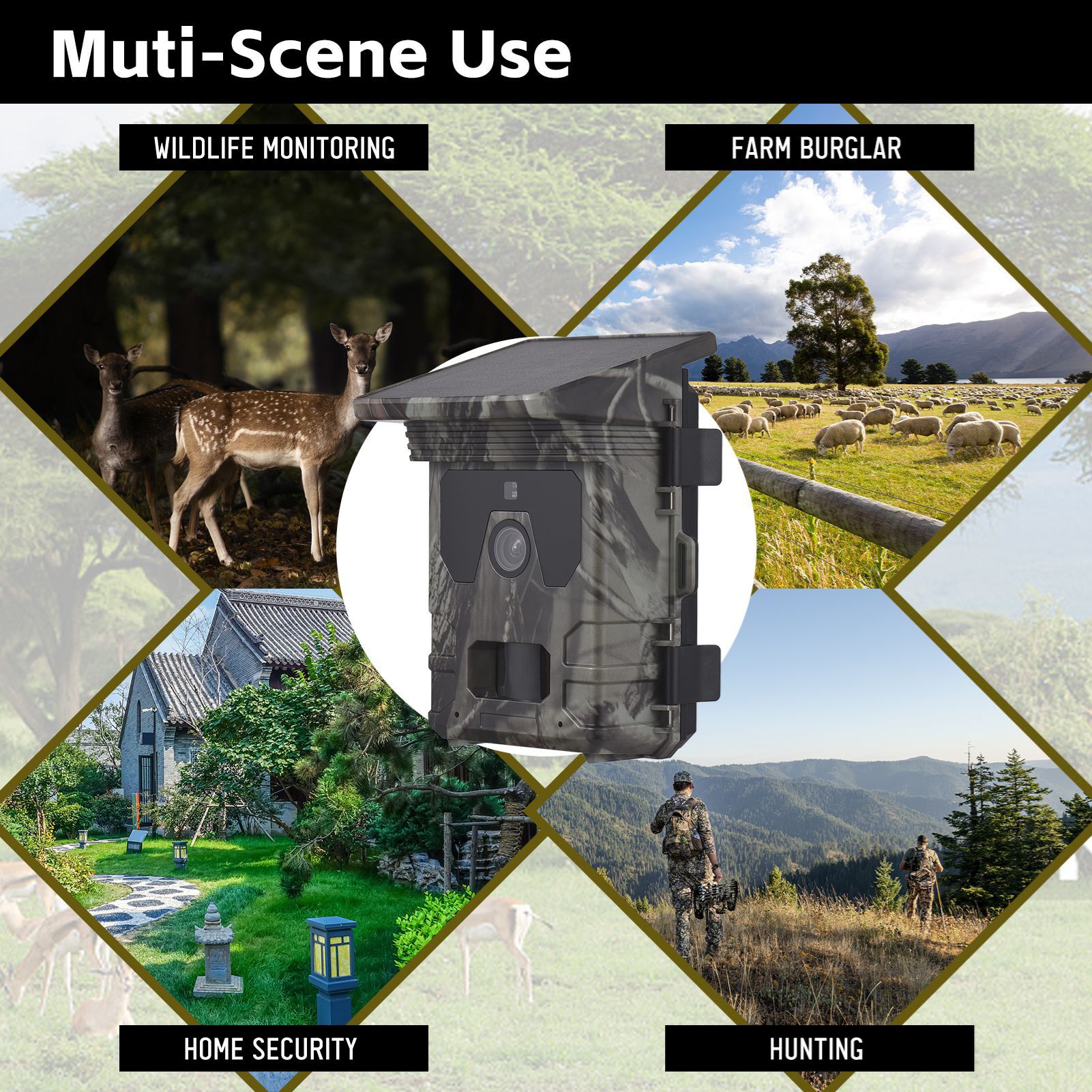 ソーラー式ハンティングカメラ 4K動画 50MP写真 ソーラ - Outdoor Hunting Pictures のレビューと価格