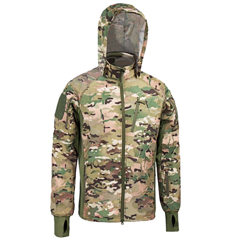 マルチカム迷彩タクティカルソフトシェルジャケット メンズ 保 - Outdoor Hunting Coat のレビューと価格