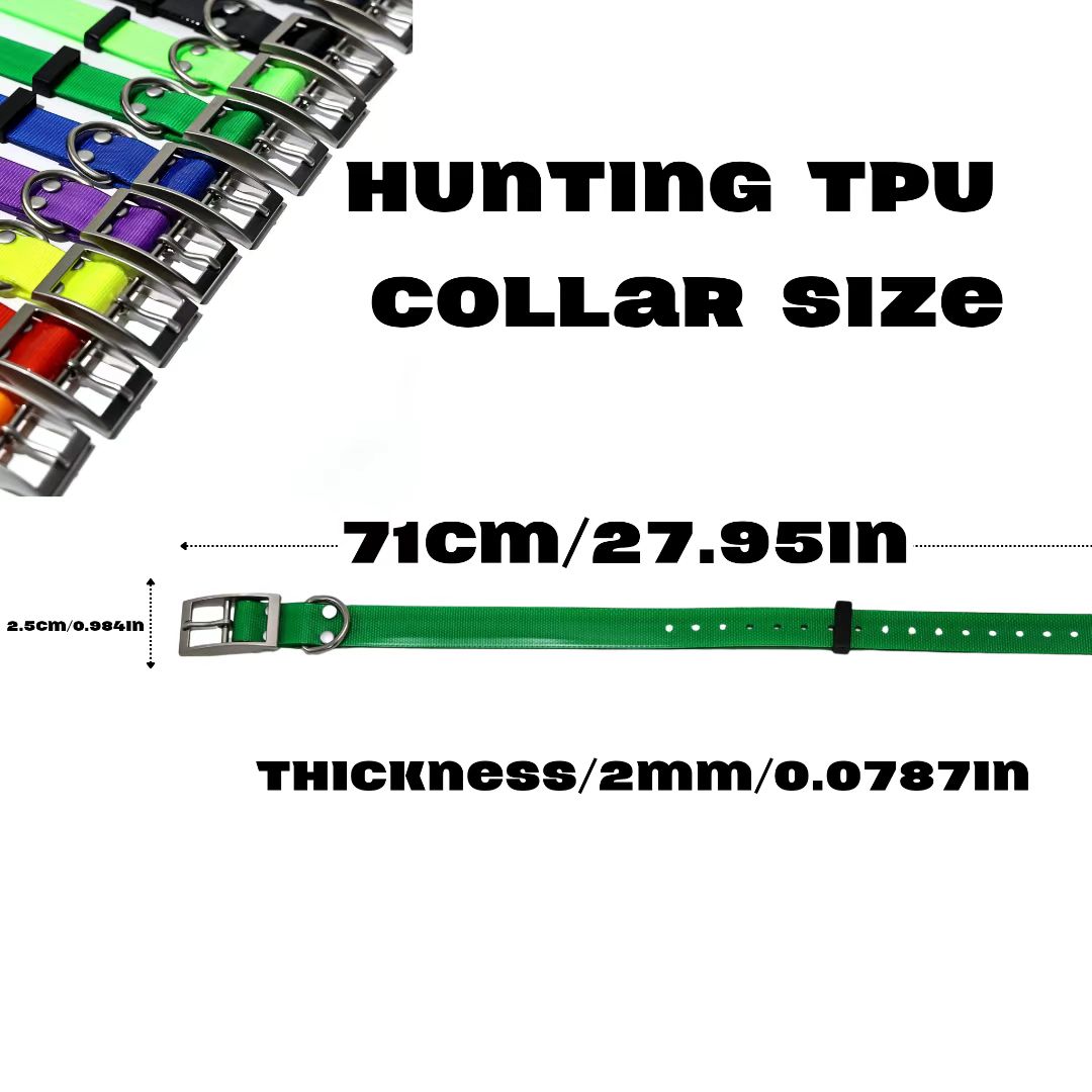 幅2.5cmの頑丈なTPU製犬用首輪、防水、調節可能、8色展 - Outdoor Hunting Dog Collar のレビューと価格