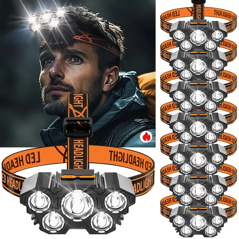 ポータブル 5LED アウトドアヘッドランプ、内蔵バッテリー - Outdoor Hunting And Fishing のレビューと価格