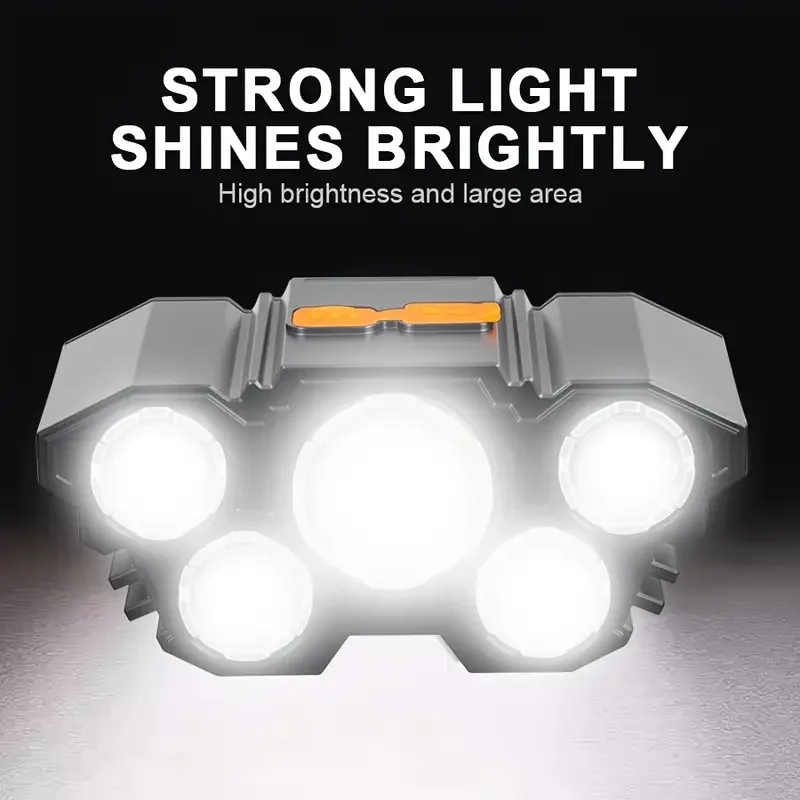 ポータブル 5LED アウトドアヘッドランプ、内蔵バッテリー - Outdoor Hunting And Fishing のレビューと価格